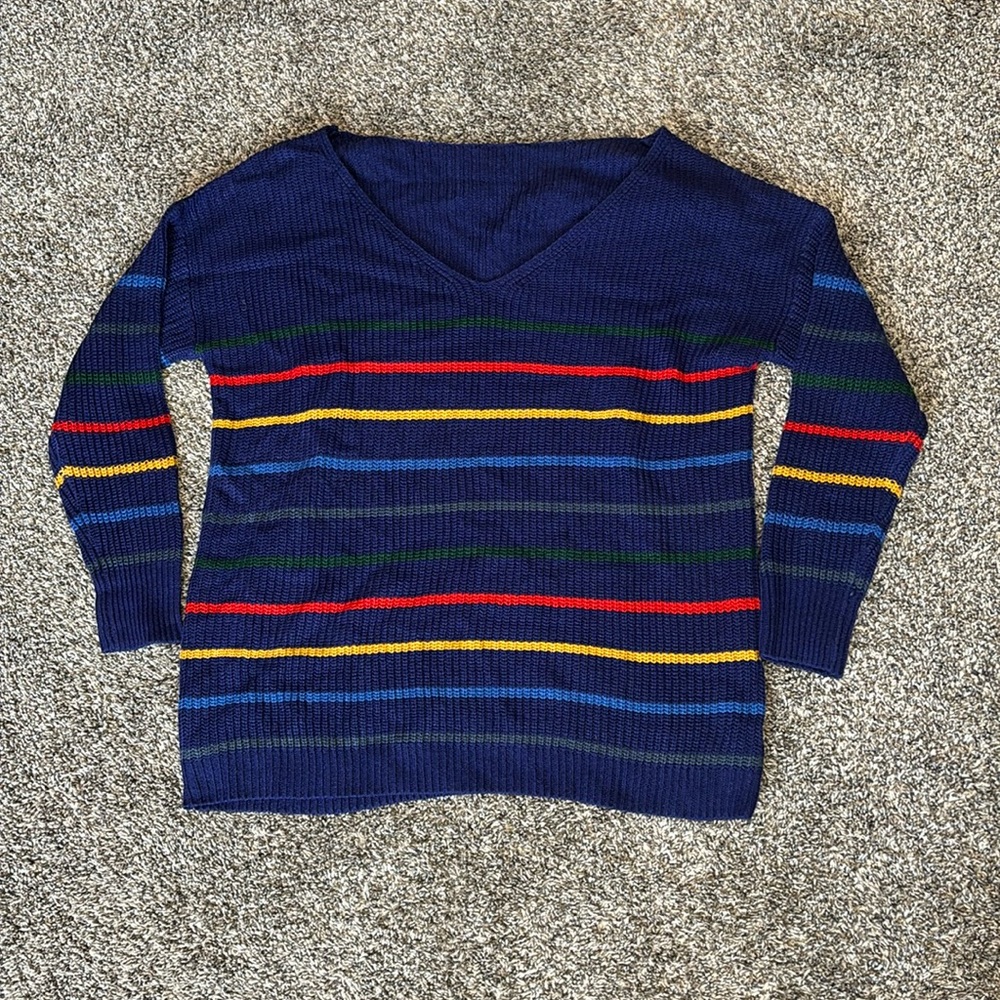 Blue Striped Sweater